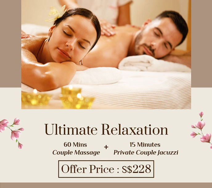 Ultimate Relaxation - 60 mins Couple Massage + 15 Mins Private Couple Jacuzzi